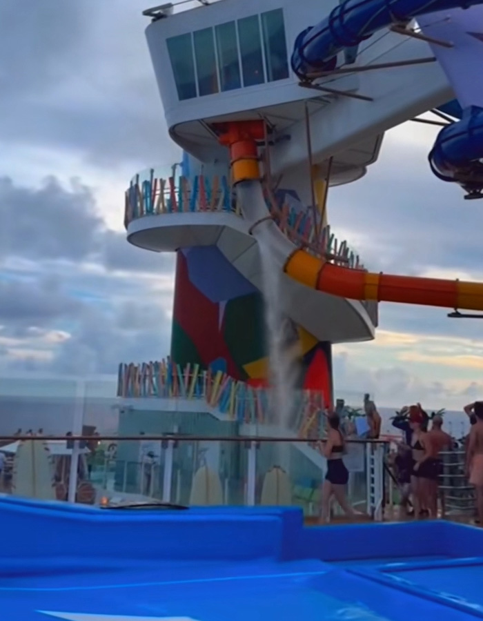 Water Slide Panic: Glass Breaks Mid-Ride!