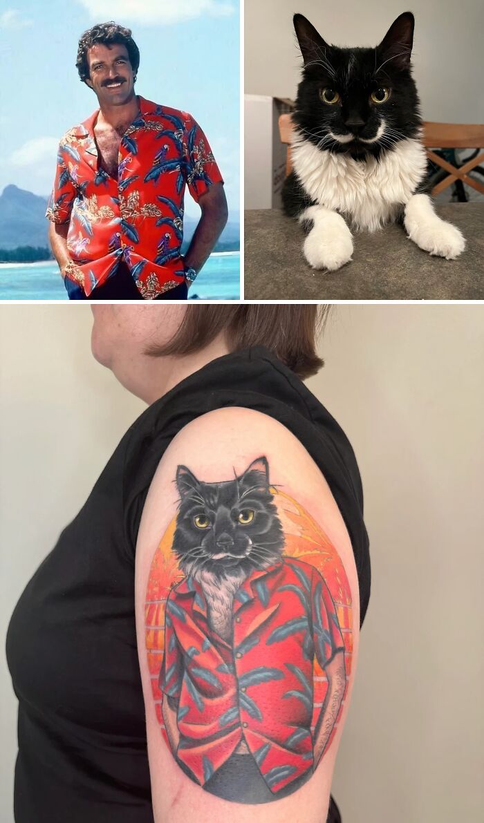Honoring Tom Selleck With My Cat Selleck Tattoo
