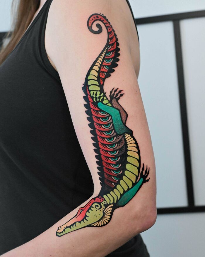 Gator Tattoo That’s Totally Jaw-Dropping