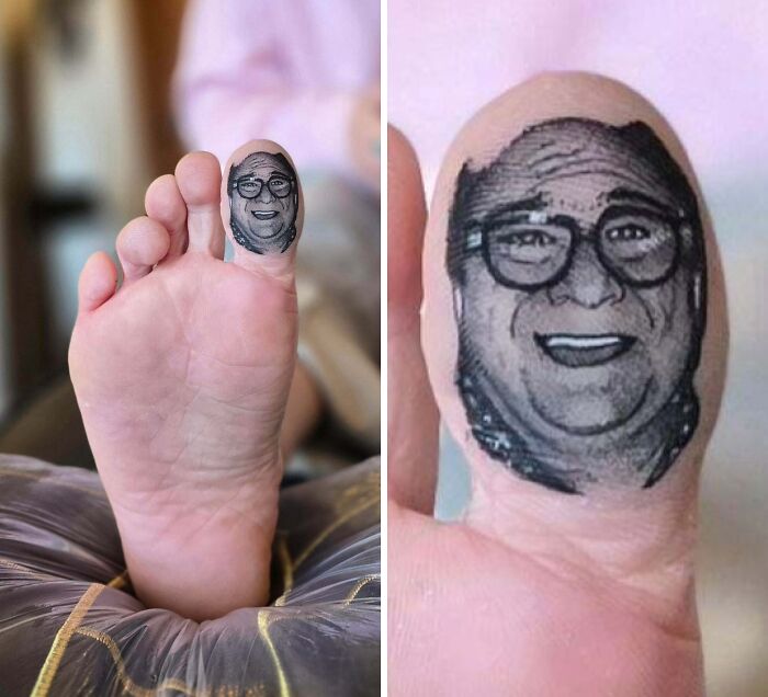 Danny Devito Tattoo: Tiny Legend On Skin