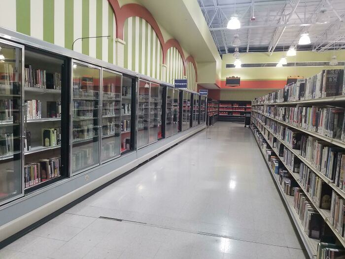 Library Among the Aisles: Books in a Former Supermarket