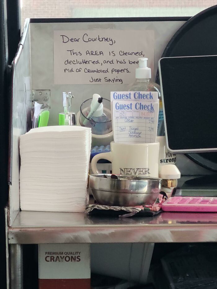 Small Town Diner’s Little Note with Big Attitude