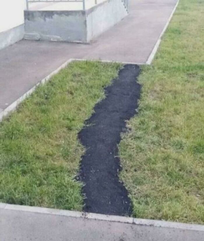 Expensive Asphalt? This Desire Path Laughs At It!