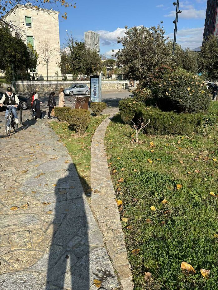 Whoa! A Paved Desire Path In Albania!