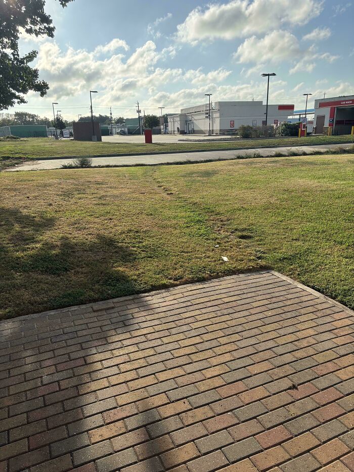 Mini Path From Apartments To Gas Station