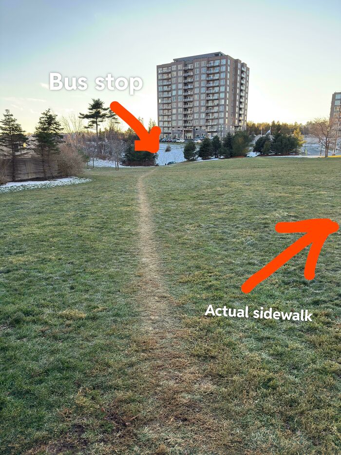 My Apartment’s Shortcut To The Bus Stop