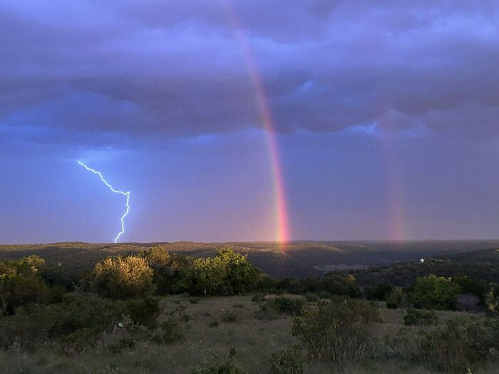 Double Rainbow + Lightning = Epic