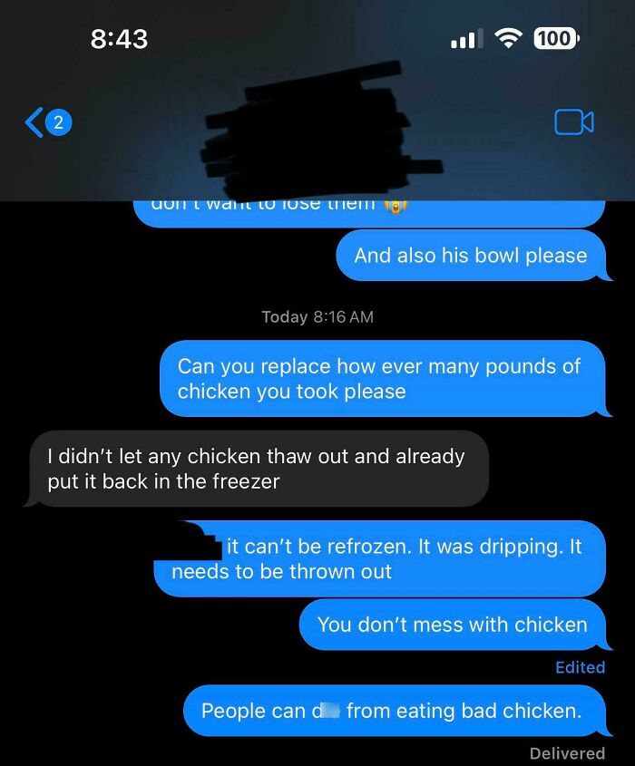 The Chicken Is Not Ice, But Sure, Use Pounds Of It Instead Of Ice Packs