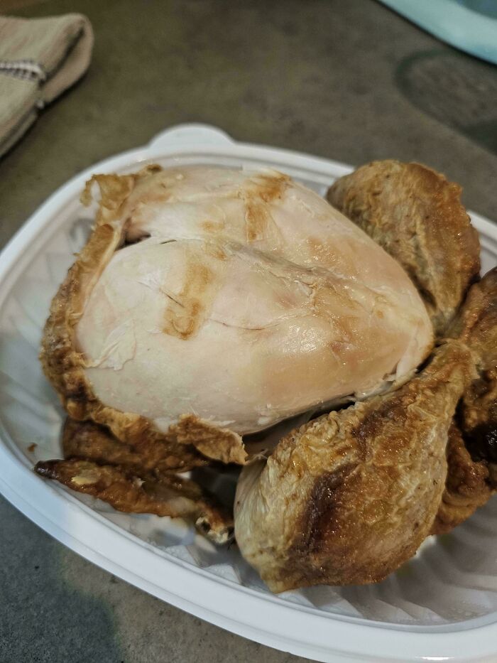 He Ate All The Skin Off Our Rotisserie Chicken... All Of It