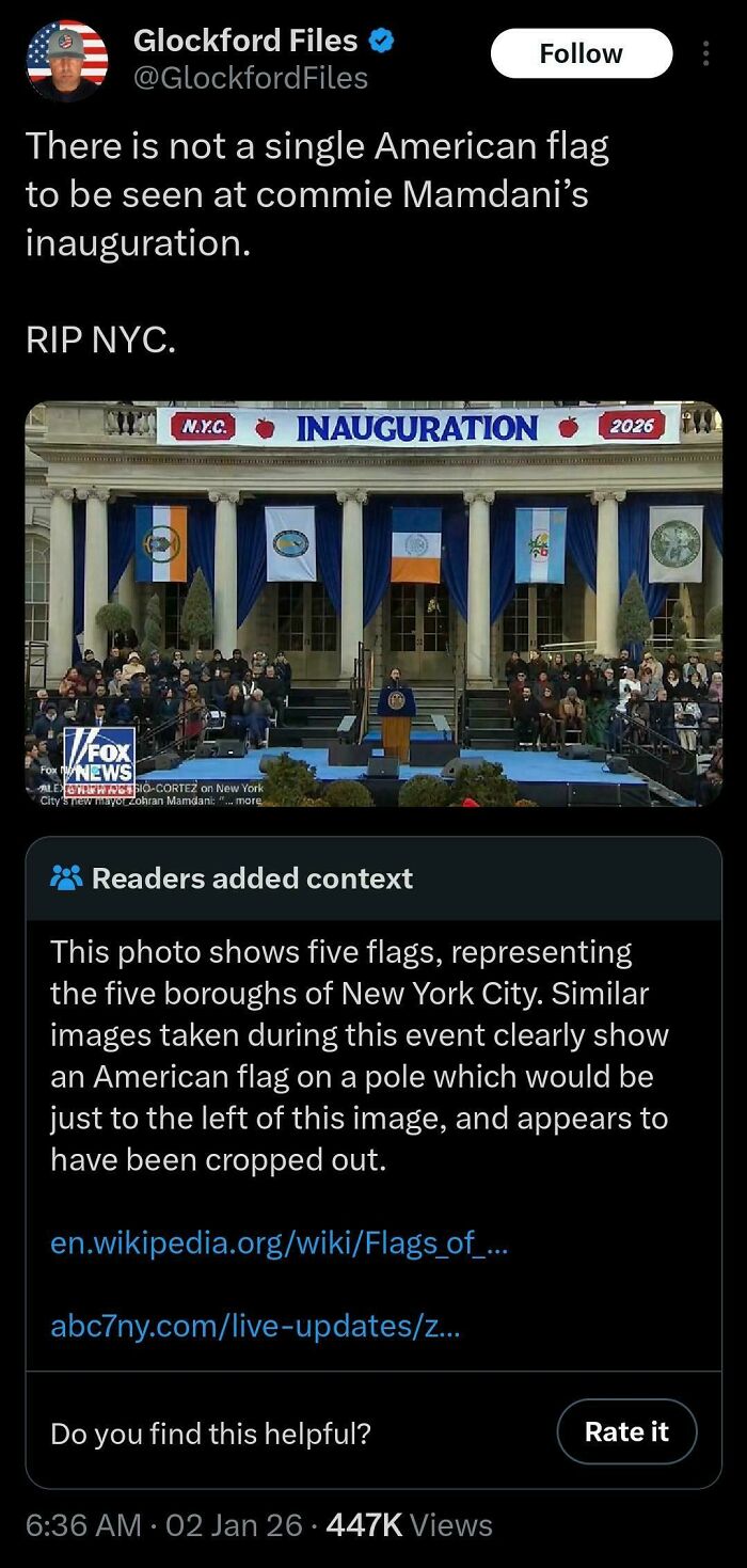Trying To Say No American Flags At The Inauguration? Nope.