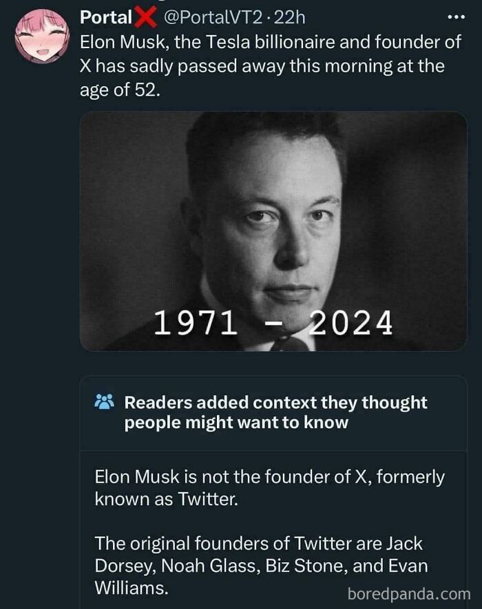 What’s Next, Saying He Founded Tesla?