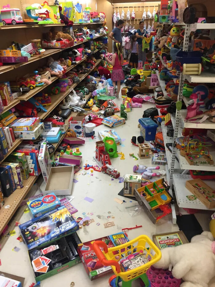 Kids Turn Thrift Shop Toy Section Into A Disaster Zone (Parents? Meh)