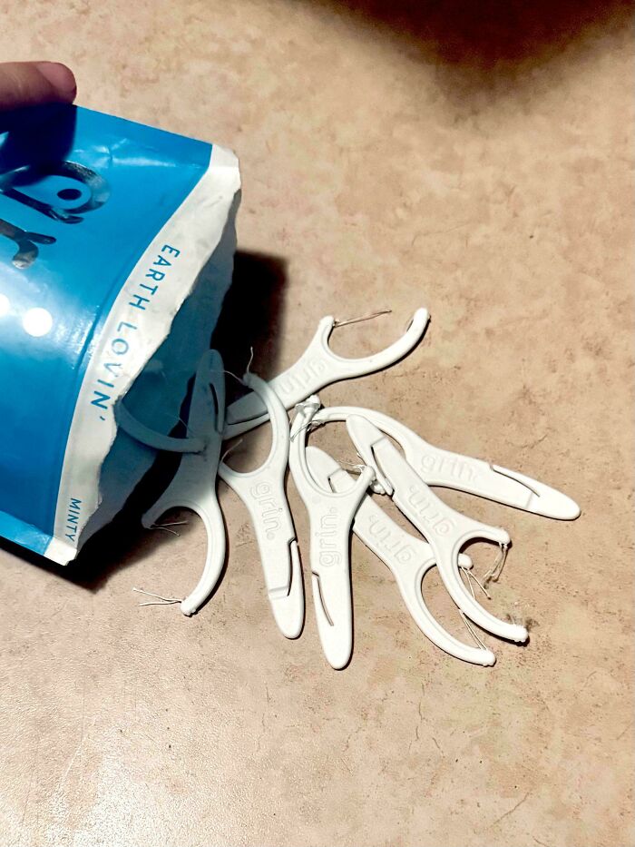 Petty Level: 10-Year-Old Snips All My Floss Picks Strings While Mad