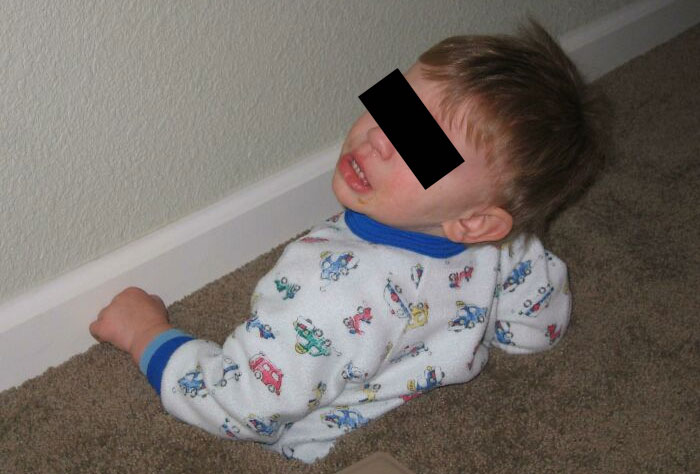 Kid Figures Out Vent Lid Removal... Then Gets Stuck