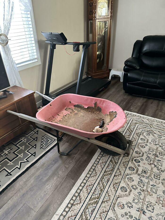 Friend’s 9-Year-Old Takes Wheelbarrow to the Gate, Not Garage
