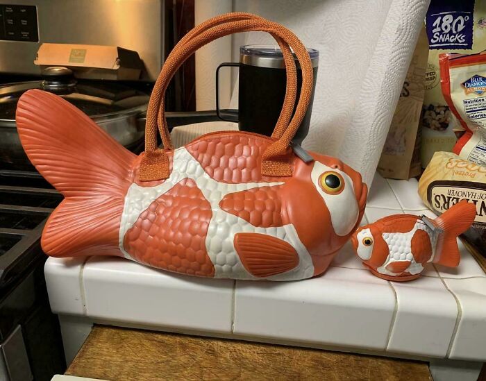 This Koi Fish Purse With Baby Koi Coin Purse: Adorable But Slightly Creepy