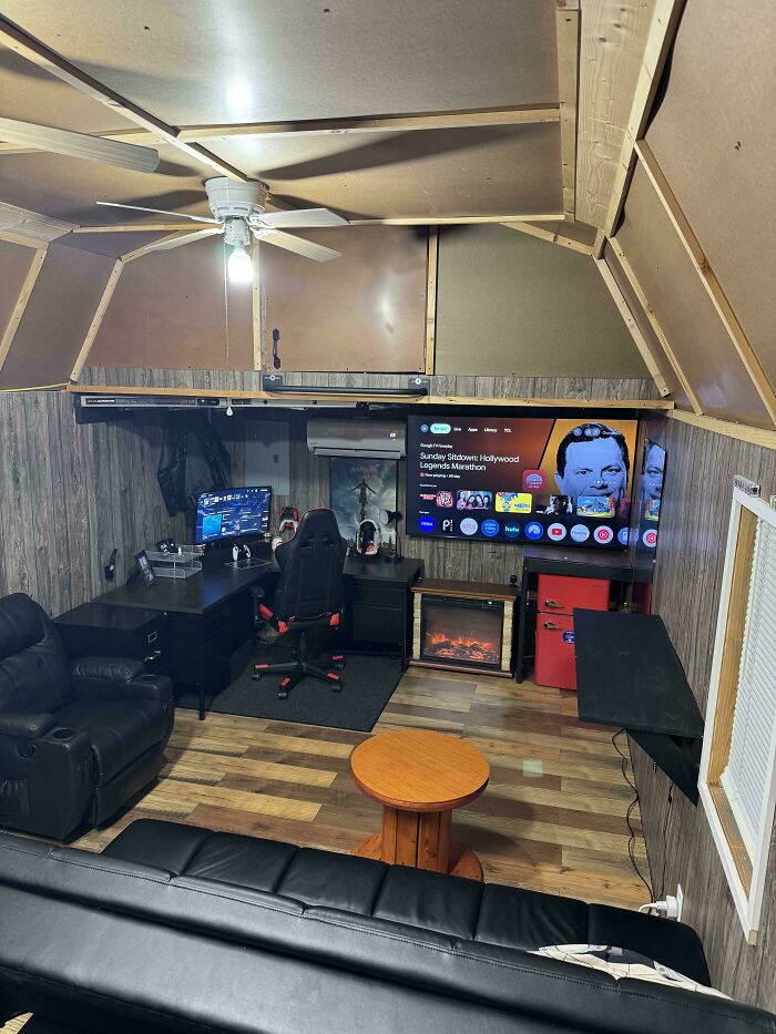 42-Year-Old Gamers’ Dream: Shed Turned Movie & Game Night HQ