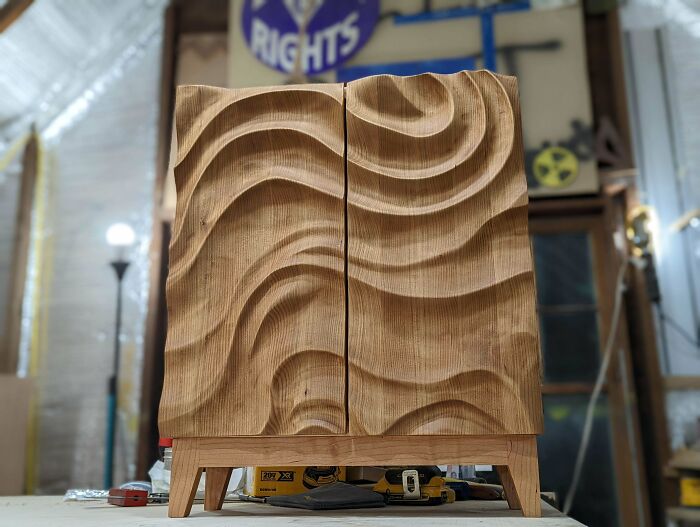 Finished a Fancy Cherry Tea Cabinet This Weekend