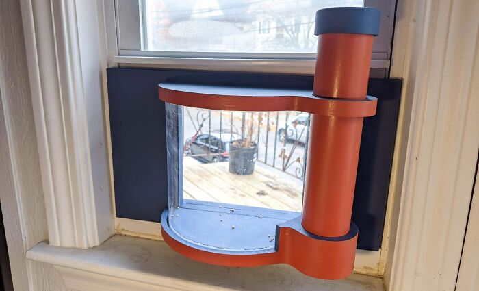 Built a Window Bird Feeder That Refills From Inside - Genius!