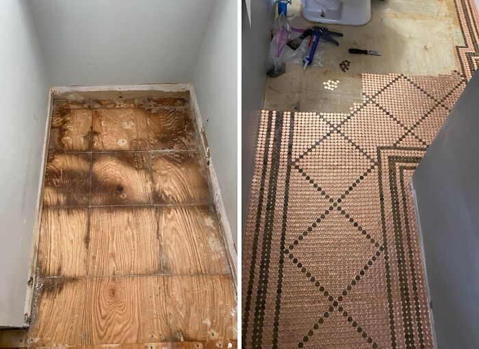 Penny Floor Project - Yep, Penny by Penny!