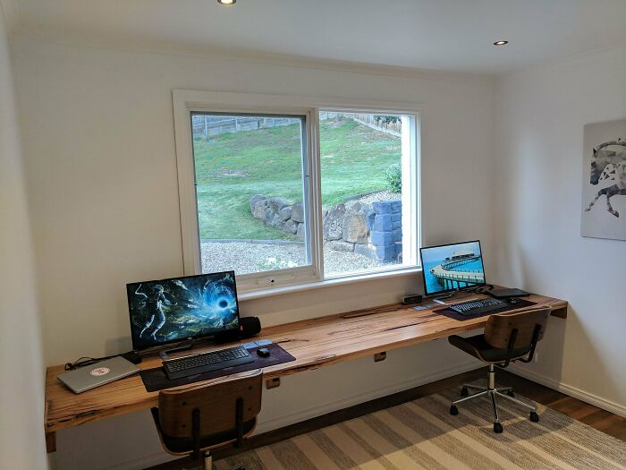 DIY Double Desk—So We Can Both Work From Home Without Fights