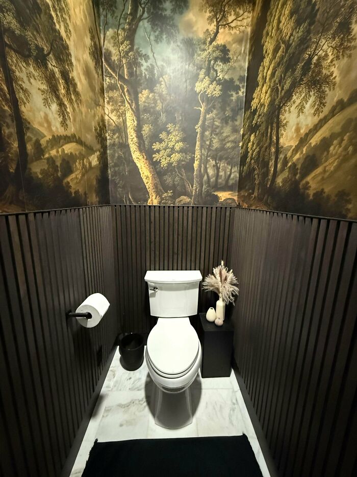 Bathroom Remodel + First Wallpaper Attempt—Nailed It!