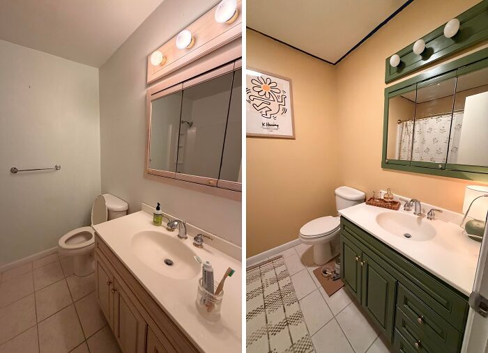 Before & After of Our DIY Bathroom