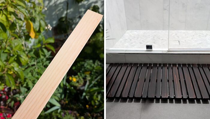 Made a Wooden Shower Mat—Fancy and Functional