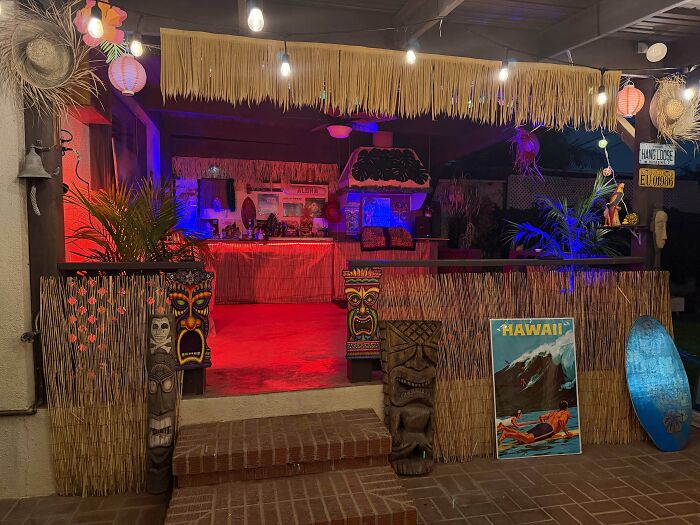 Accidentally Turned Backyard Into a Tiki Bar