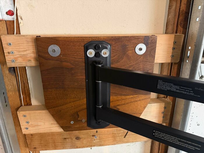 Custom Garage Wall Mount for Flat Screen TV - Nailed It!