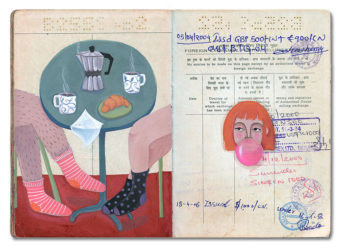 This Artist Turned Her Dad’s Old Passport Into a Memory Treasure Chest!
