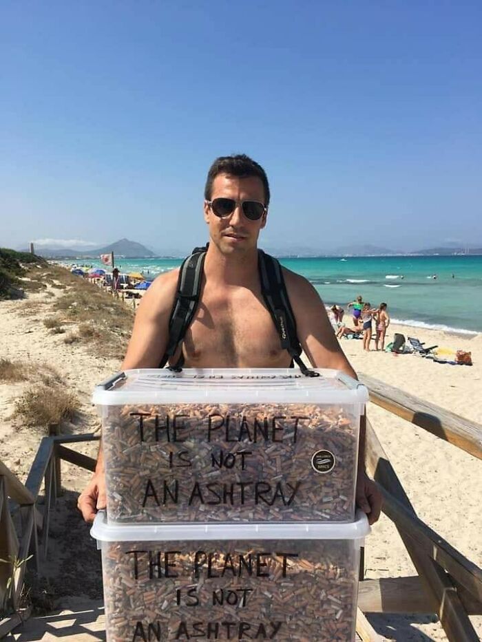 Hey Smokers! Pick Up Your Butts, This Guy Already Did!