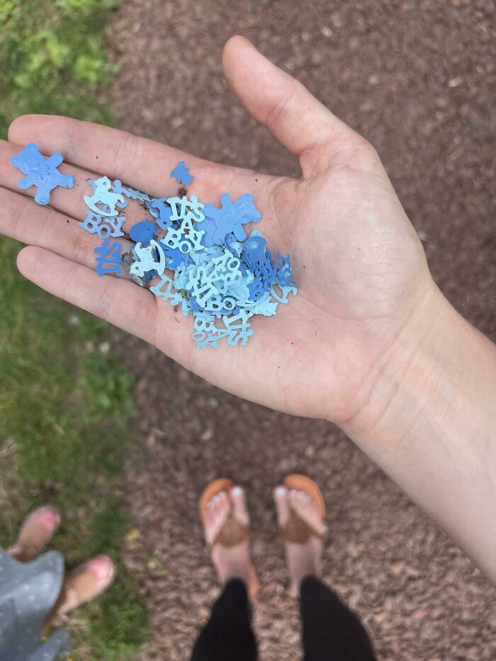 Who Knew Gender Reveal Confetti Could Be Such A Trashy Problem?