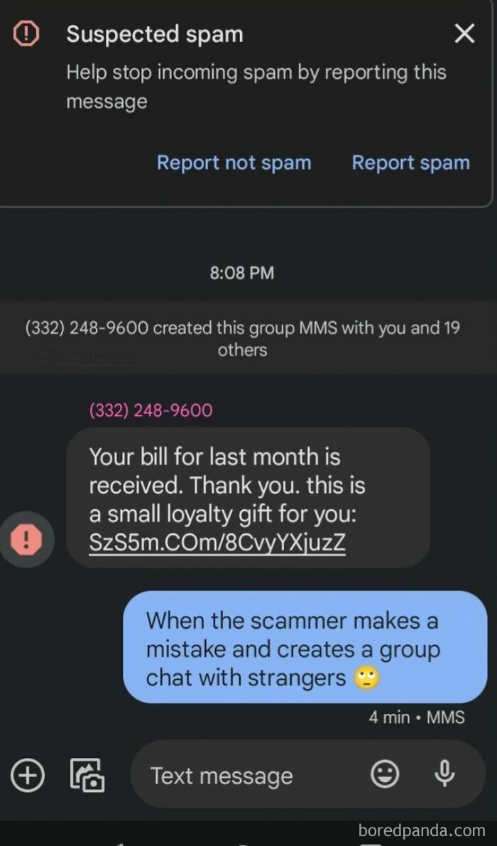 When The Scammer Adds You To A Group Chat