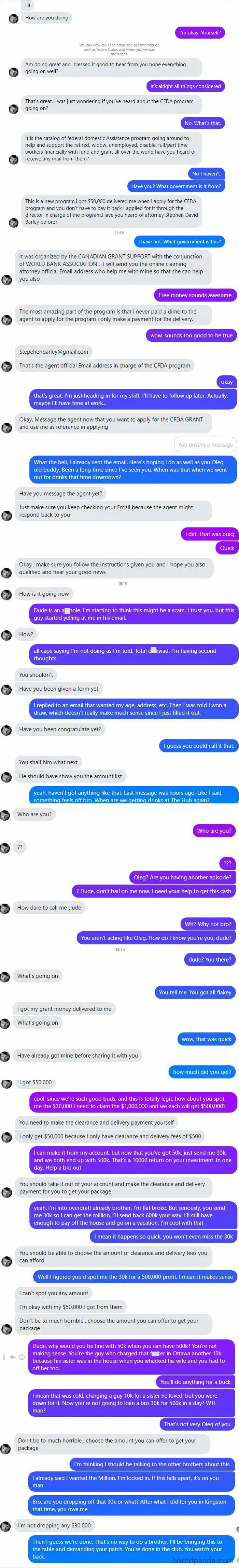 Scammer Pretends To Be A Guy I Know On Facebook. I Take Him For A Ride