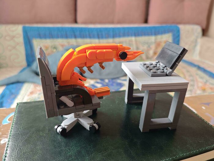 Shrimp On Desk = Posture Reminder Genius