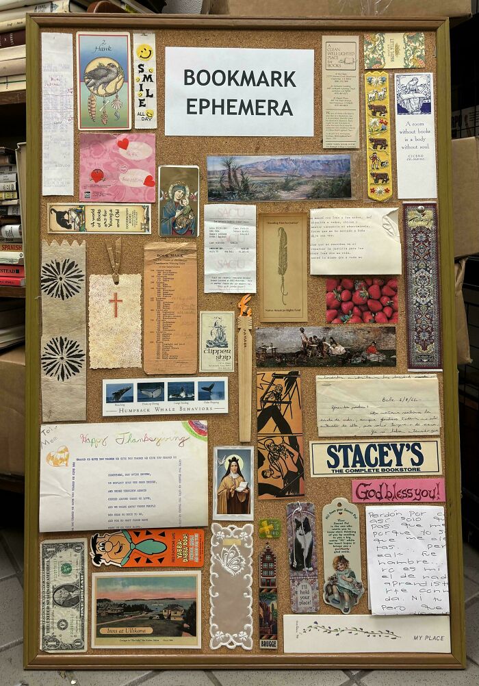 I Collect Bookmarks Found in Donations. Here's My Display!