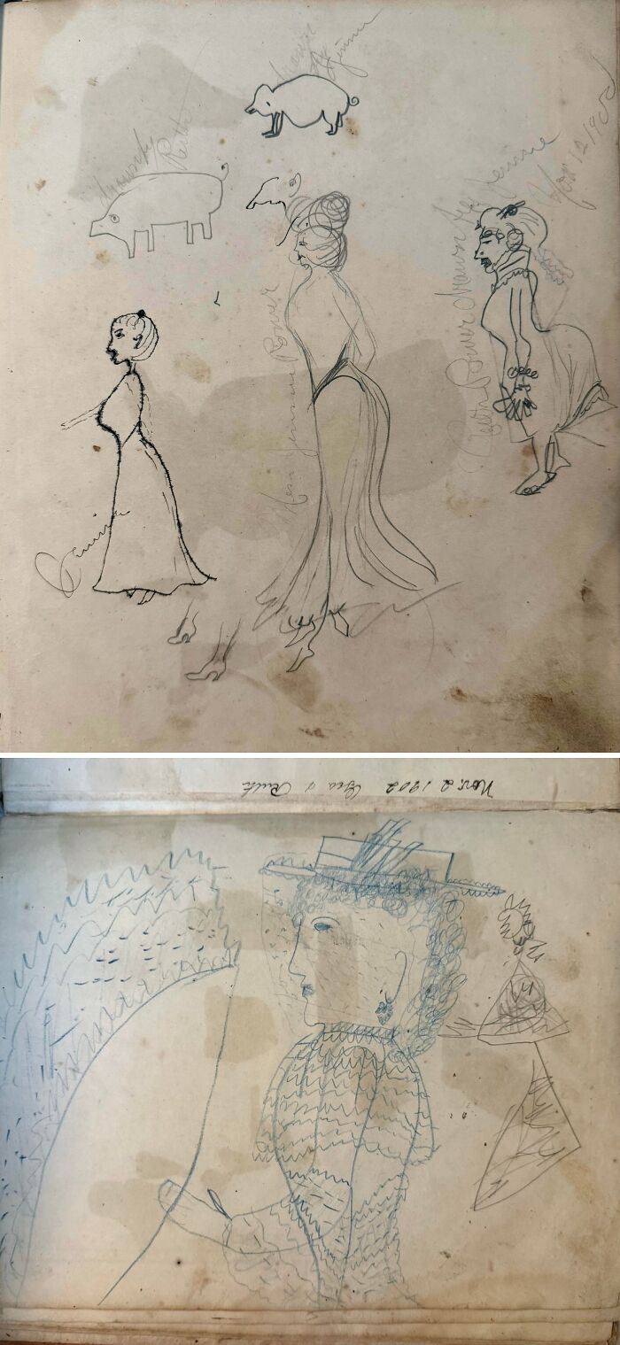 1854 School Atlas With Kids’ Doodles Stuffed Inside
