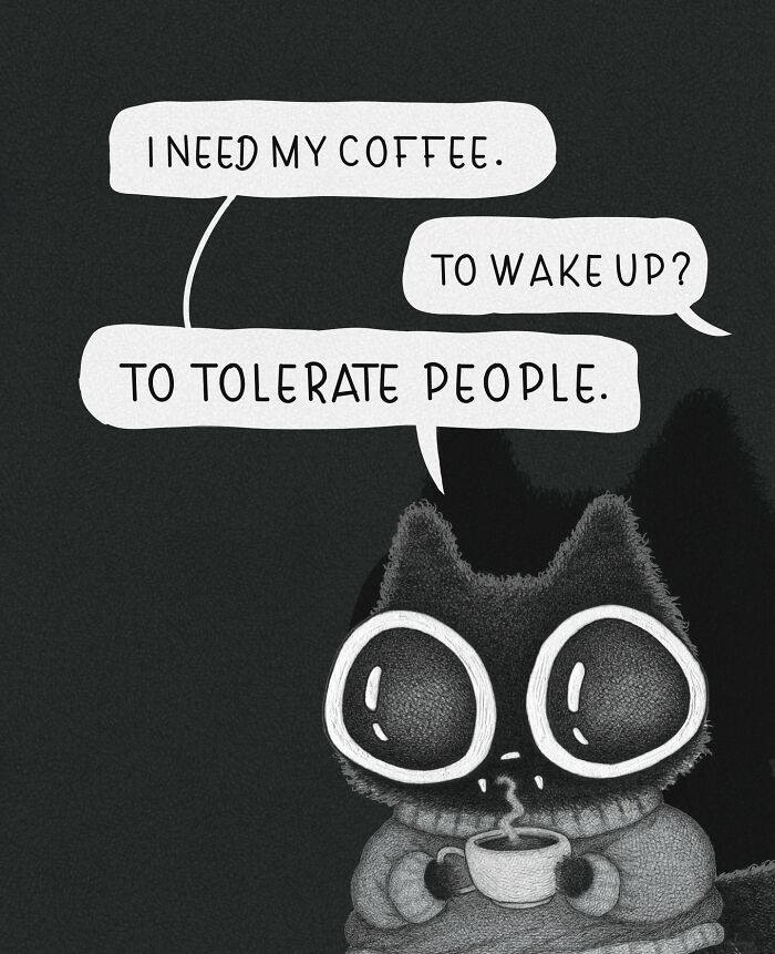 30 Cat Illustrations That Nail The Weirdness Of Living With Cats
