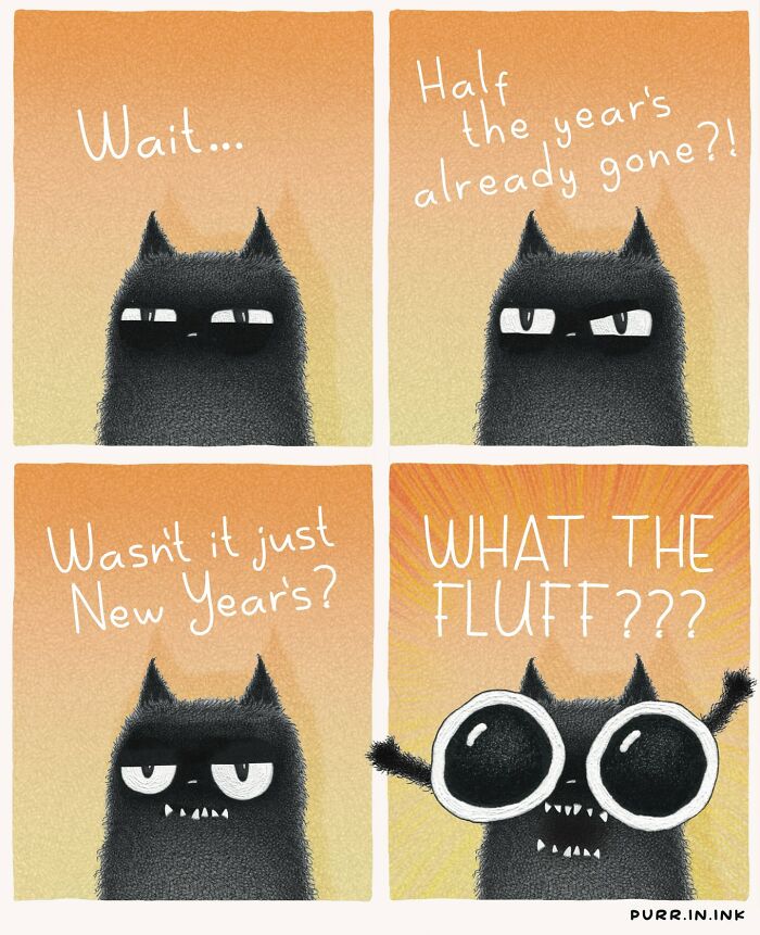 30 Cat Illustrations That Nail The Weirdness Of Living With Cats