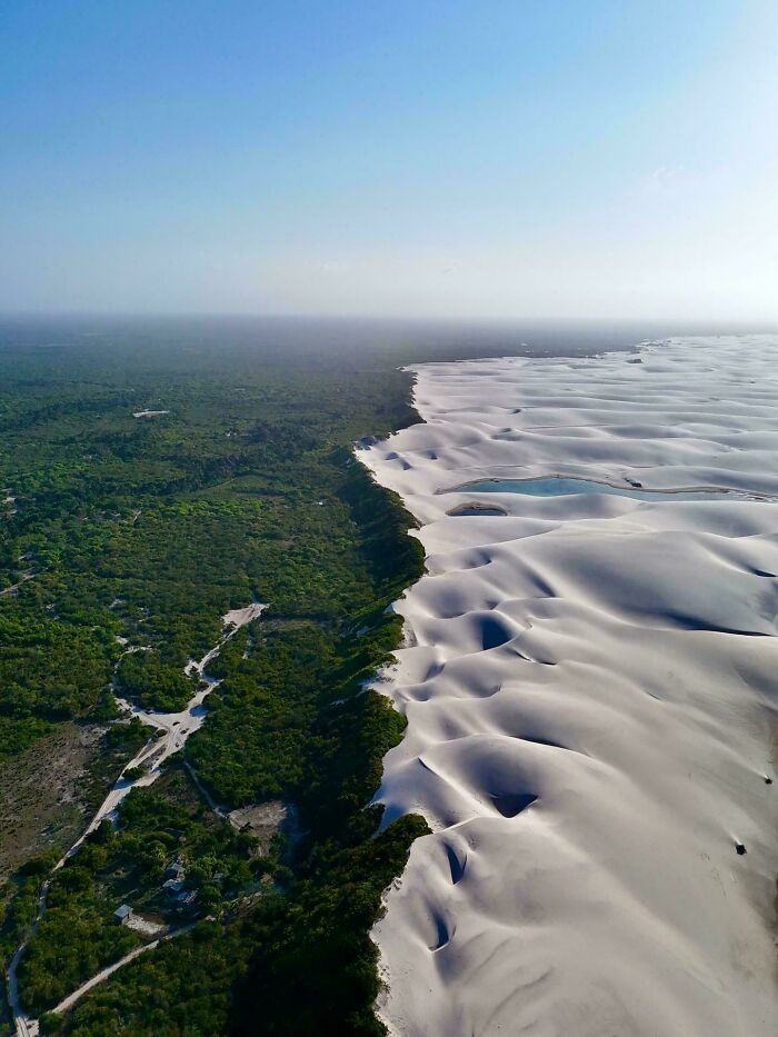 Where Forest Meets White Sand Dunes In Brazil