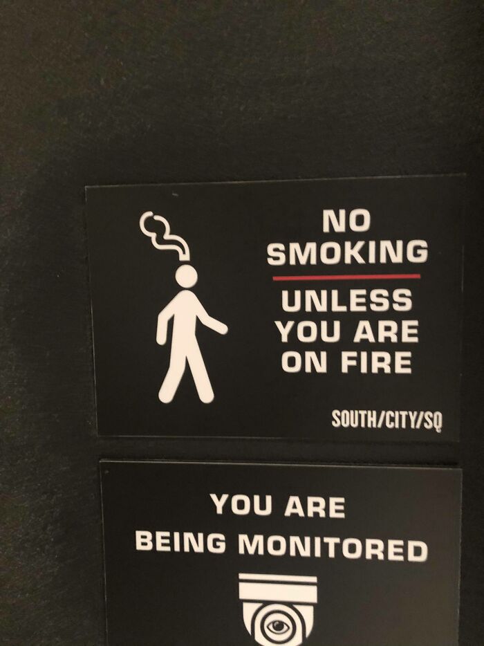 This No Smoking Sign Is Kinda Fancy