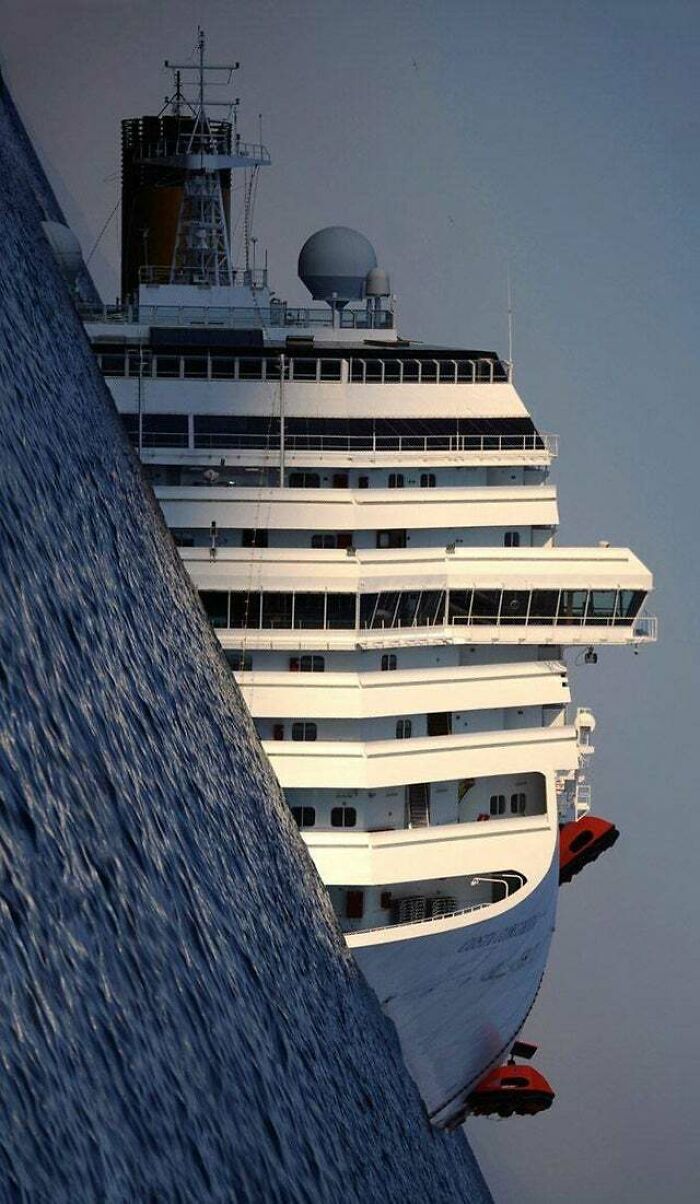 The Costa Concordia Wreck Snapped With A Tilted Camera