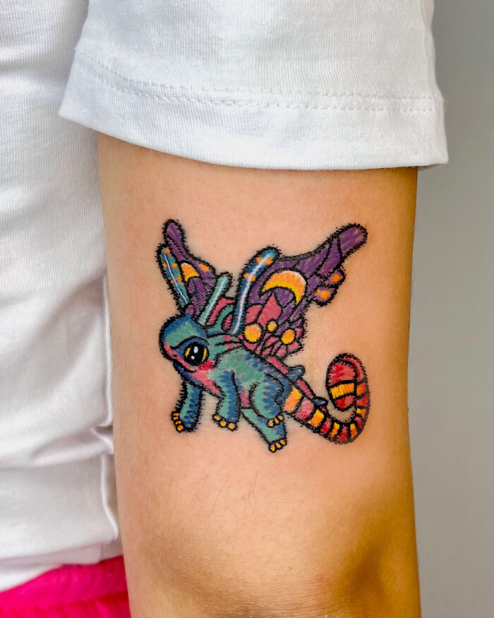 Wait, This Tattoo Artist Actually Uses Pastels?! Check Out These 30 Wildly Fun Scribble-Inspired Tattoos