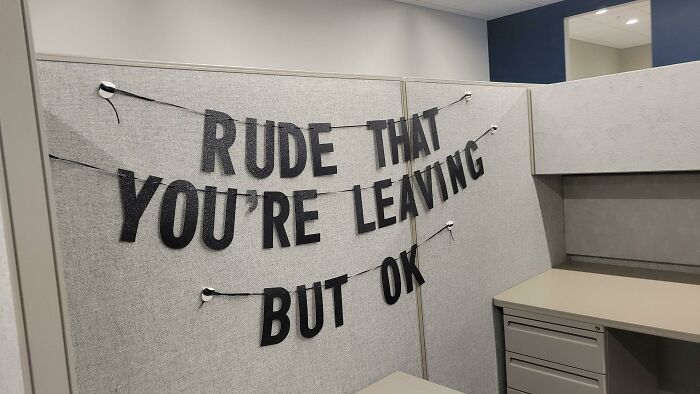 Banner for the Co-worker Whose Last Day Is Today. It’s a Tear-Jerker!