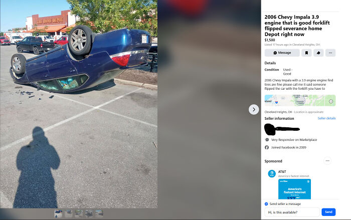 *Only* $1500 for an Upside-Down Car!