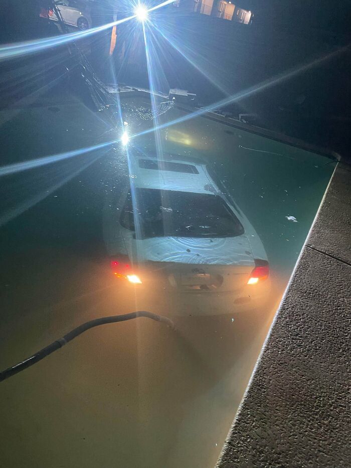 Surprise! Car’s Taking A Swim