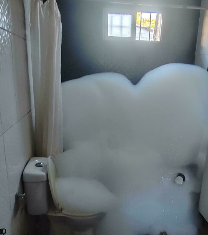 Soap Overload In The Hot Tub—Bubbles, Bubbles Everywhere