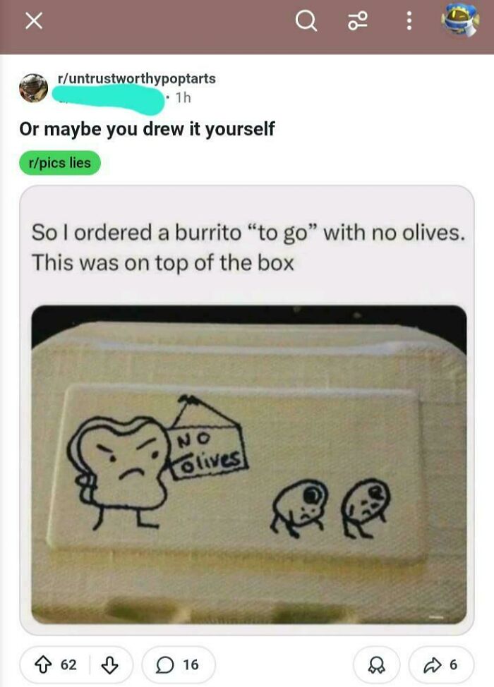 Restaurant Staff Totally Don’t Doodle on Food Containers All The Time