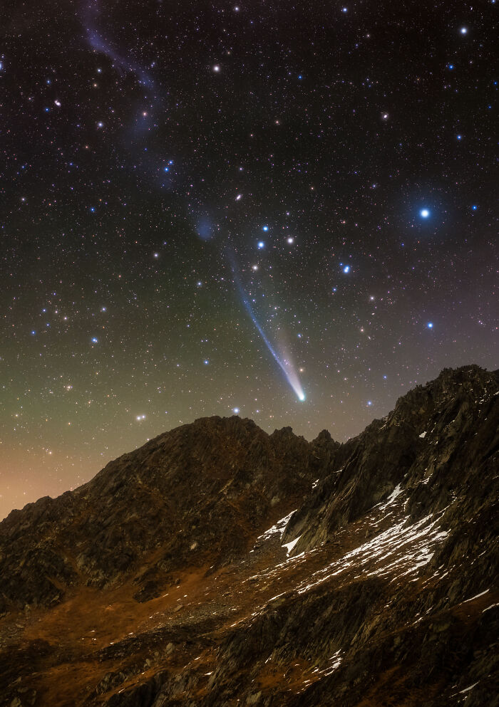 "Comet C/2025 A6 (Lemmon) Lighting Up The Swiss Alps" By Jakob Sahner